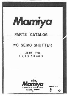 Mamiya Press manual. Camera Instructions.